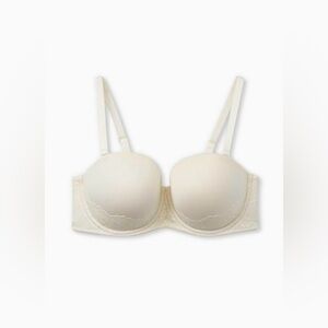 Torrid NEW convertible push-up strapless bra - ivory size 40D